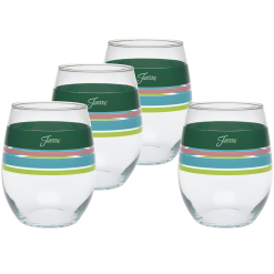 Fiesta Colorful Dinnerware - Retired 15 oz. Fiesta® Edgeline Stemless Wine Tropical, Set of 4