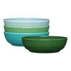 Fiesta Colorful Dinnerware - Mixed Aegean Coupe 6 3/4 Inch Salad Bowl 24 OZ, Set of 4