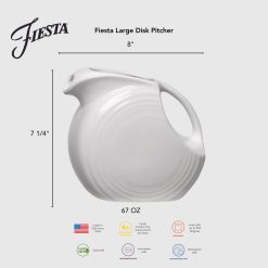 Alternative view of Fiesta Colorful Dinnerware - Lavender 67 OZ Large Disk Pitcher