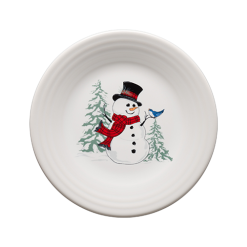 Fiesta Colorful Dinnerware - Retired Snowman Classic Rim 9 Inch Luncheon Plate
