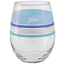 Alternative view of Fiesta Colorful Dinnerware - Coastal Blues 15 oz. Edgeline Stemless Wine, Set of 4
