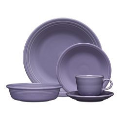 Fiesta Colorful Dinnerware - Lavender Classic Rim 5-Piece Place Setting, Service for 1