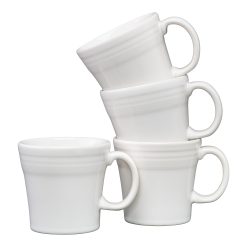 Fiesta Colorful Dinnerware - White 15 OZ Set of 4 Tapered Mugs