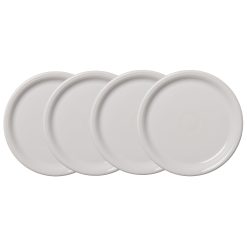 Fiesta Colorful Dinnerware - White Bistro Coupe 10 1/2 Inch Dinner Plate, Set of 4