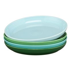 Fiesta Colorful Dinnerware - Mixed Aegean Coupe 10 3/8 Inch Dinner Bowls 40 OZ, Set of 4