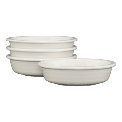 Fiesta Colorful Dinnerware - White Classic Rim 6 7/8 Inch Cereal Bowl 19 OZ, Set of 4