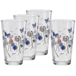 Fiesta Colorful Dinnerware - Breezy Floral 16 oz. Cooler Glass - Set of 4