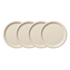 Fiesta Colorful Dinnerware - Linen Set of 4 Bistro Coupe 10 1/2 Inch Dinner Plate