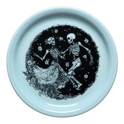 Fiesta Colorful Dinnerware - Skeleton Duet Sky Bistro Coupe 9 Inch Luncheon Plate
