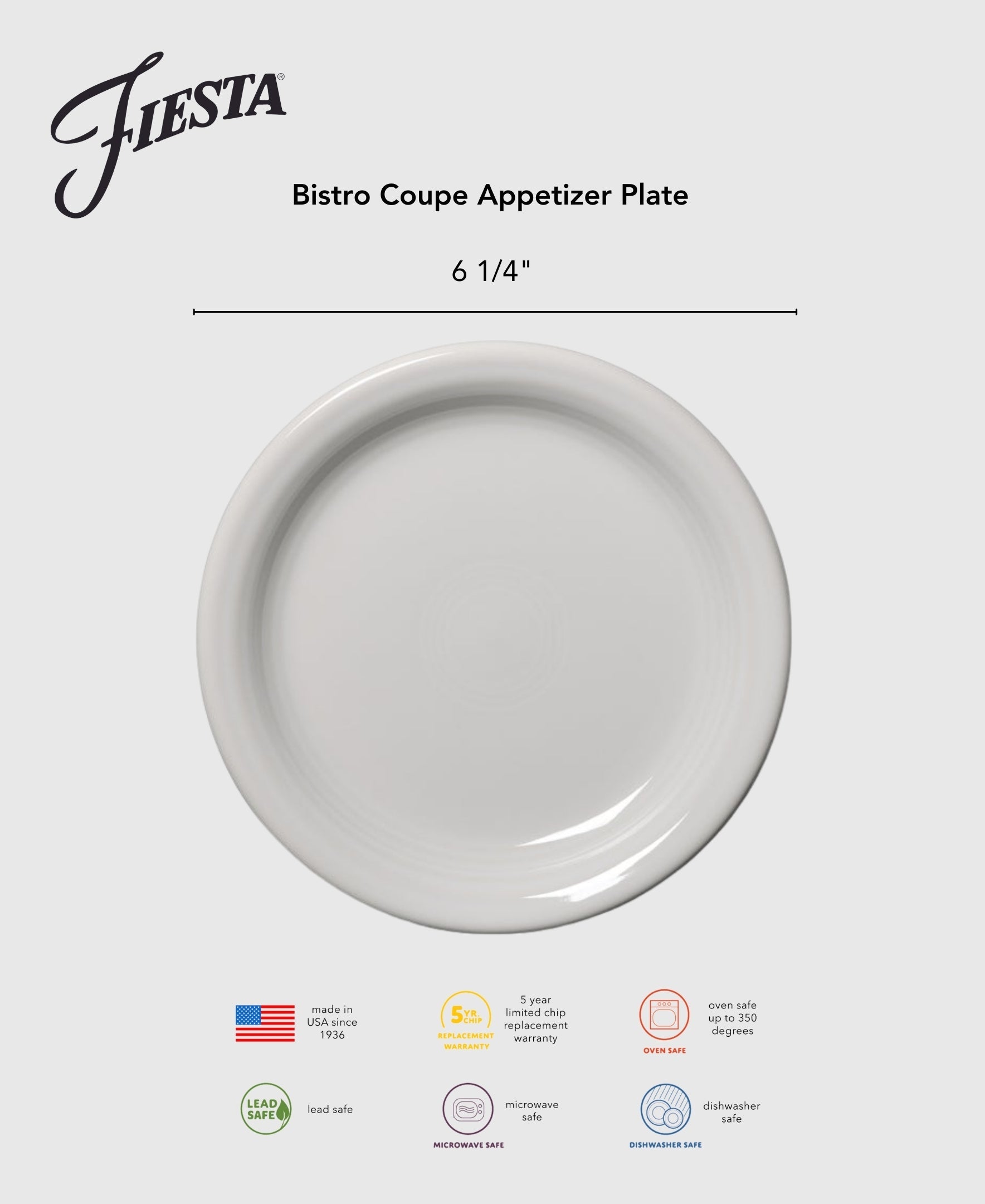 Fiesta Colorful Dinnerware - New Retired Bistro Coupe 6 1/4 Inch Appetizer Plate - Image 9