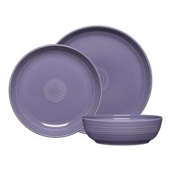 Fiesta Colorful Dinnerware - Lavender Coupe Bowl 3-Piece Place Setting