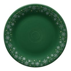 Fiesta Colorful Dinnerware - Jade Snowflake Classic Rim 10 1/2 Inch Dinner Plate