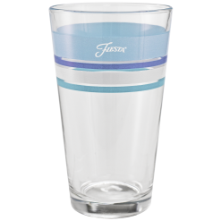 Alternative view of Fiesta Colorful Dinnerware - 16 oz. Fiesta® Edgeline Coastal Blue Cooler Glass - Set of 4